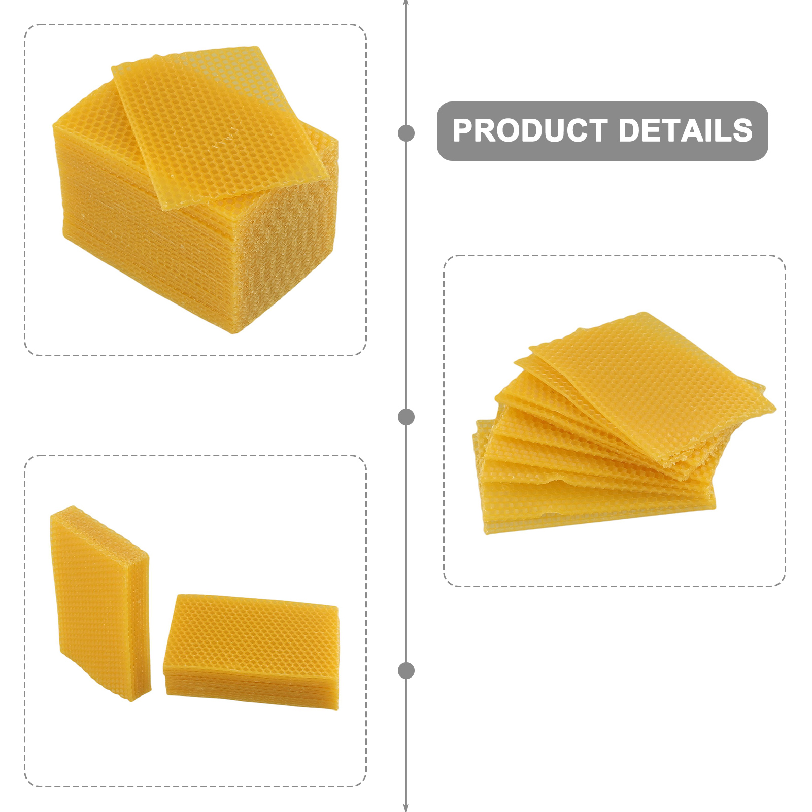 Beehive Frame Wax - Arı Kovanı Balmumu Çerçeveleri 9cm524x Ekipmanlar